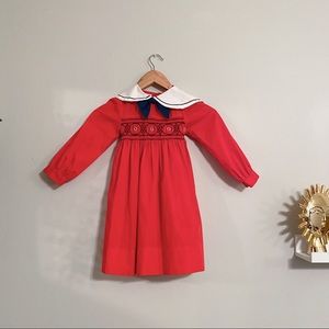 Vintage Polly Flinders Hand Smocked Dress LIKE NEW